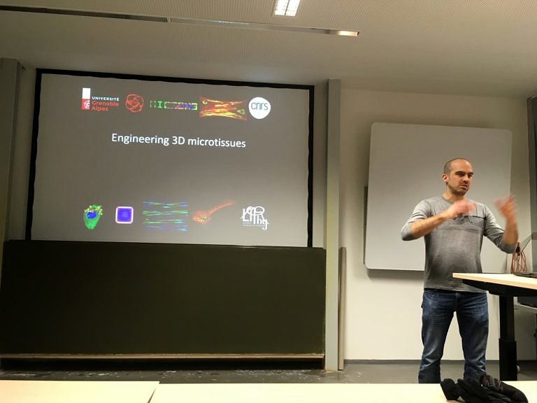 Dr. Thomas Boudou visited from the Université Grenoble Alpes, France