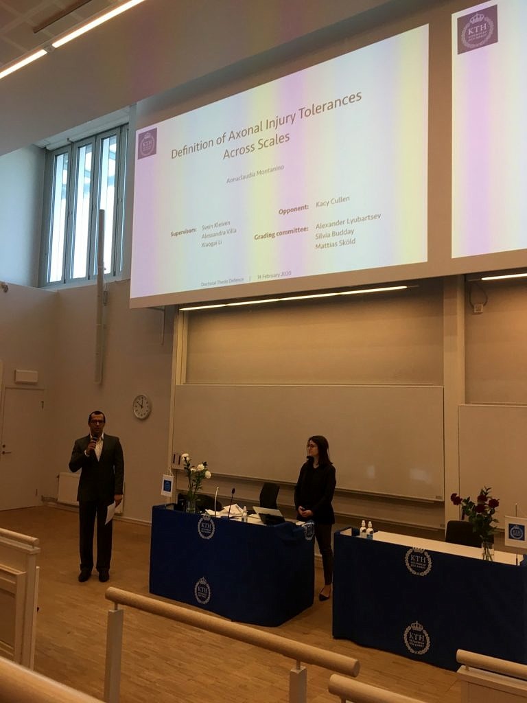PhD defence at the Neuronics Lab at KTH, Stockholm