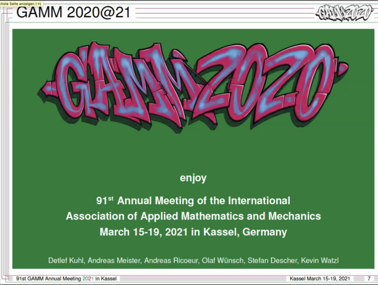GAMM 2020@21 Online Conference